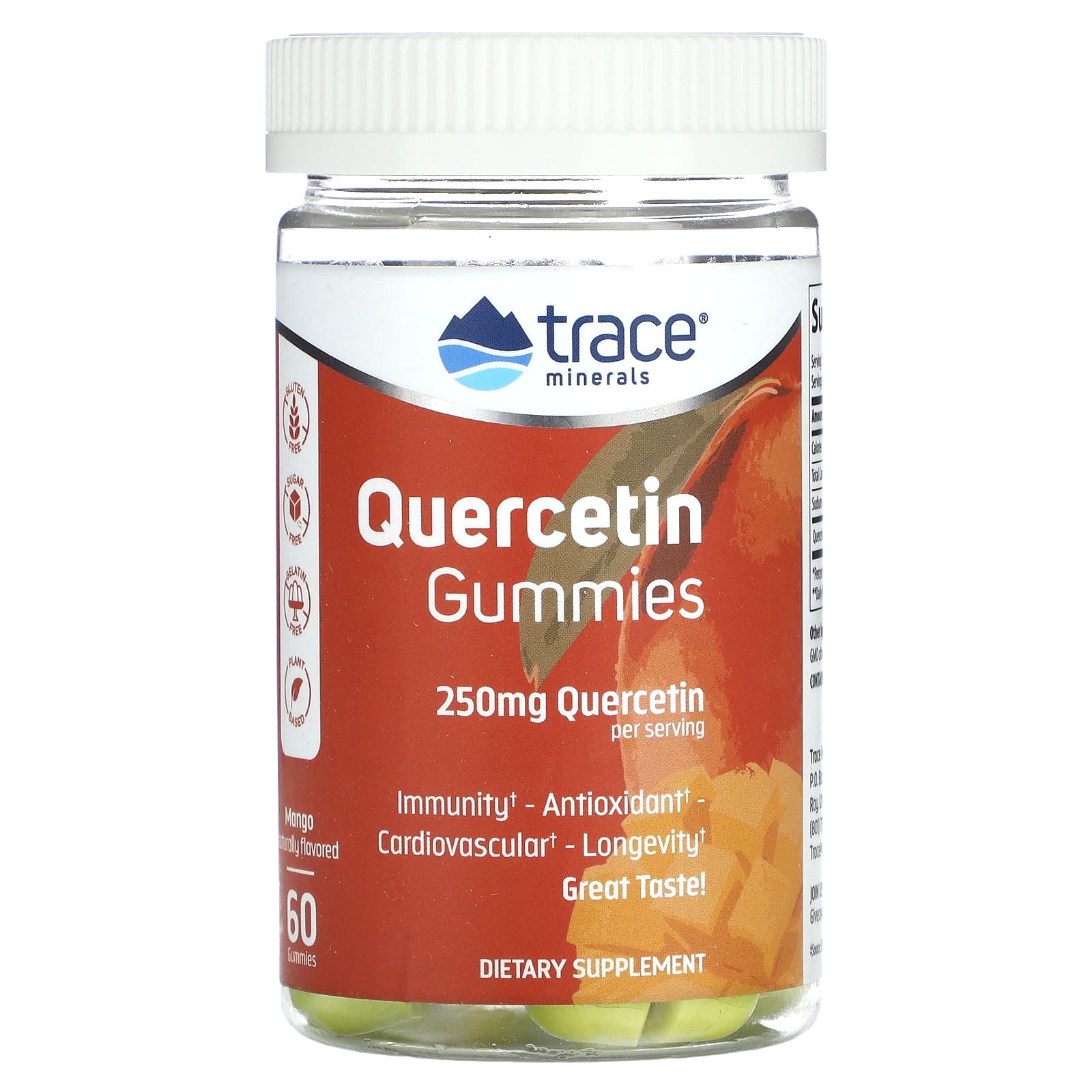 

Quercetin Gummies, Mango, 250Mg, 60 Gummies (125Mg per Gummie)