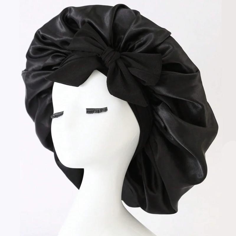 Satin Bonnet Silk Bonnet Adjustable Bonne for Sleeping Hair Bonnet with Tie Band Bonnets for Women Men Hair Wrap