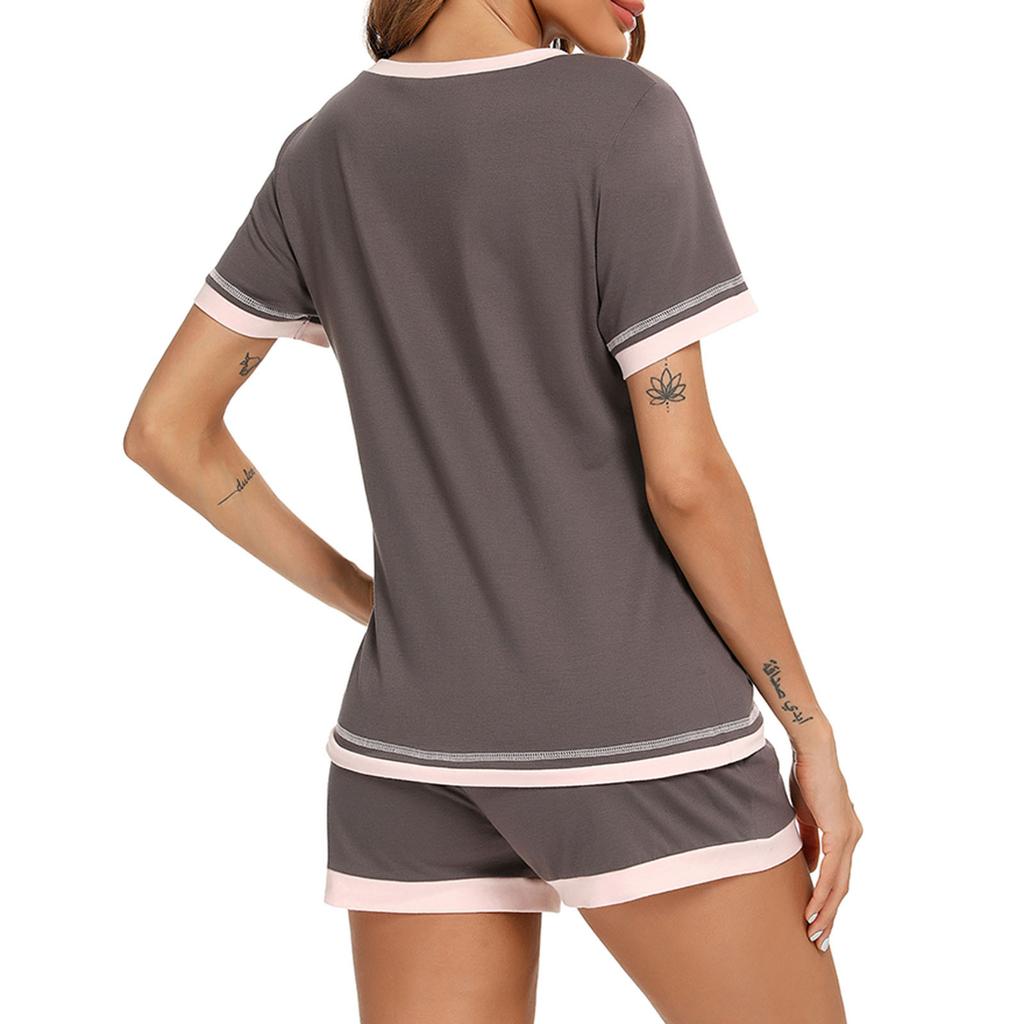 Kortermet sommershorts for kvinner dress Hjemmeklær Todelt sett