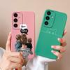 Case For Samsung S24 Plus Ultra Dinosaur Soft Liquid Silicone Lens Protection Anti Choc Cover For Galaxy S 24 S24+ S24Ultra Capa
