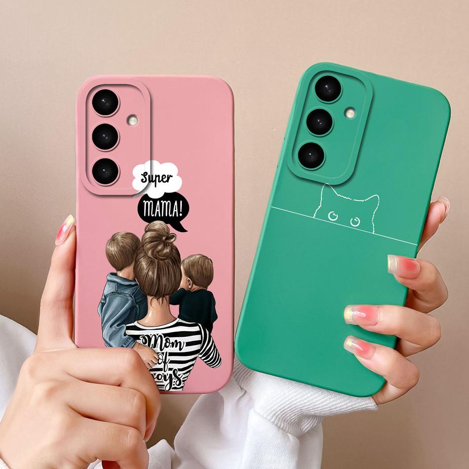 Case For Samsung S24 Plus Ultra Dinosaur Soft Liquid Silicone Lens Protection Anti Choc Cover For Galaxy S 24 S24+ S24Ultra Capa