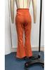 2025 Winter Women's High Waist Flare Corduroy Pants - Solid Color, Elegant and Casual Style