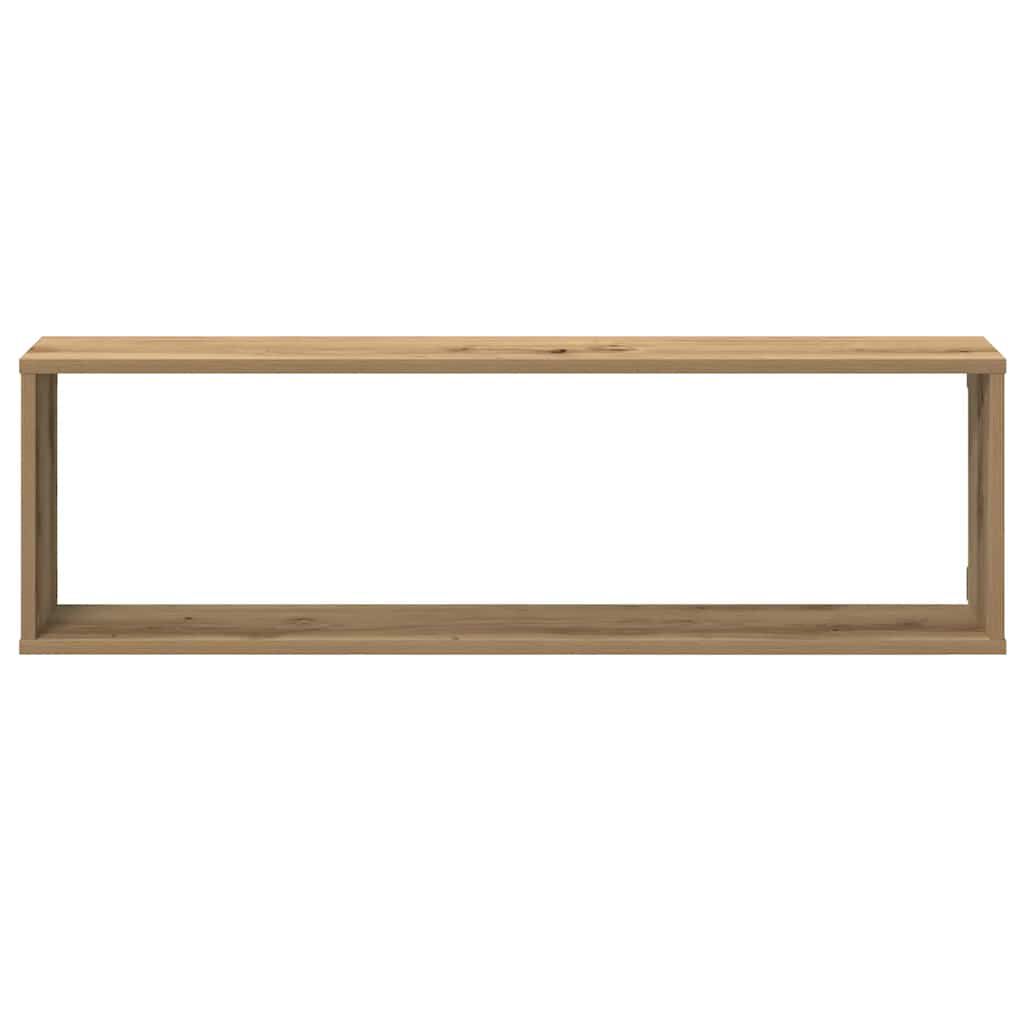 Quadratisches Wandregal, 2-teilig, Wandmontiertes Regal Zur Aufbewahrung Und Präsentation, 100x15x30