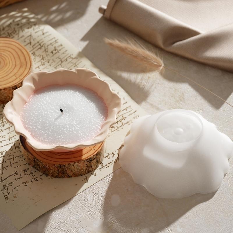 Flexible Silicone Lotuses Candle Cup Mold Home Accessory for Creative Projects and Home Decoration Daily Casual Use