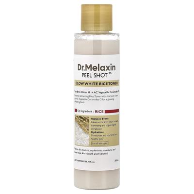 Dr. Melaxin, Peel Shot, Glow White Rice Toner, Suitable for All Skin Types, 200ml (6.76 Fl Oz)