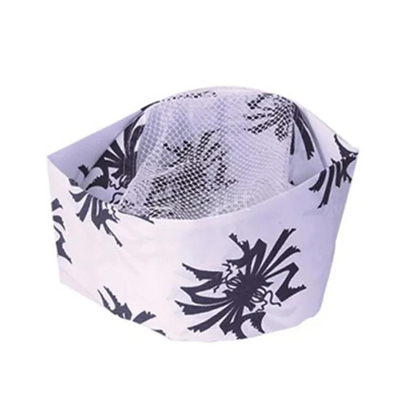 Japanese Style Sushi Chef Hat Cuisine Sushi Working Hat Headscarf Sushi Clothing Hat Chef Headwrap Skull Caps for Restaurant