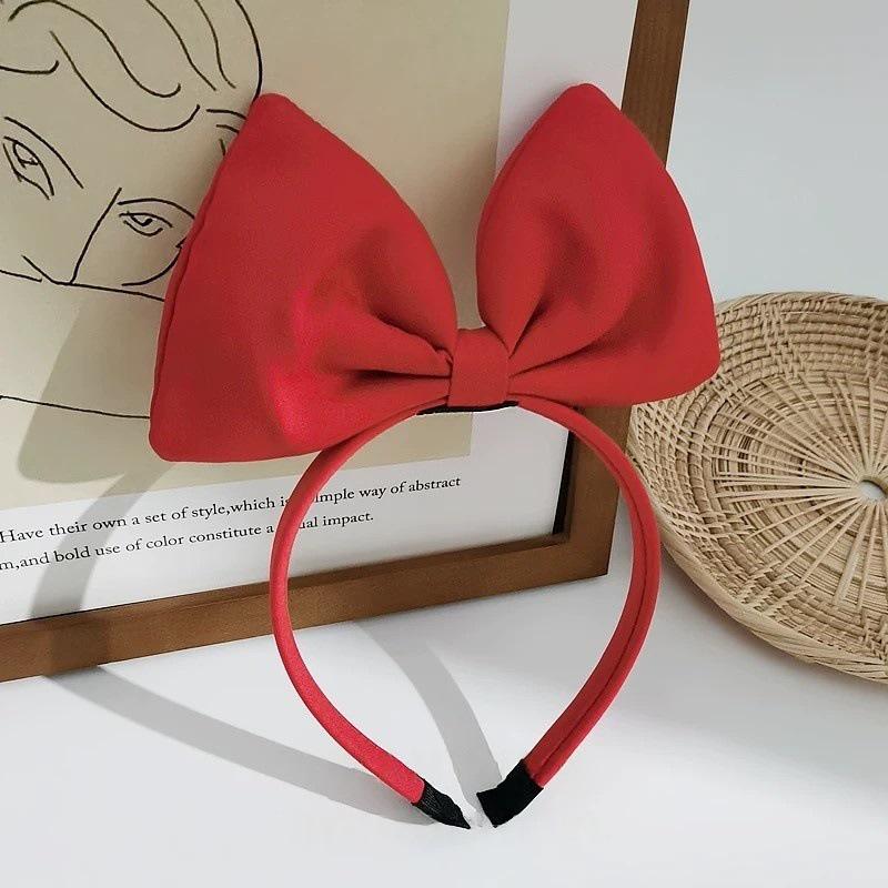 

2023 New Year & Christmas Red Velvet Bow Headband - Women s & Children s Festive Hair Accessory