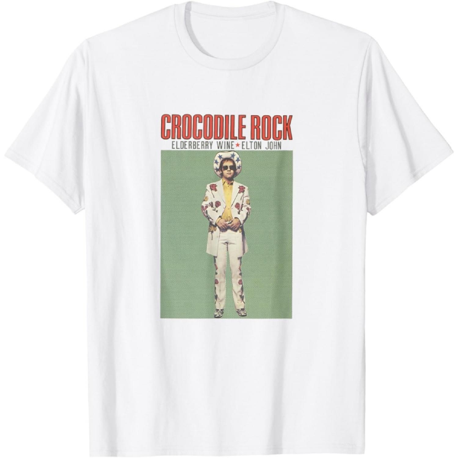 Elton John Official Crocodile Rock T-Shirt XXXXXL белый