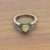 Trending White Heart-Shaped Opal Ring in Ins Style