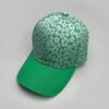 Hard Top Small Floral Textile Baseball Cap Women'S Fashion Sunshade Foreign Style Versatile Outdoor Cap