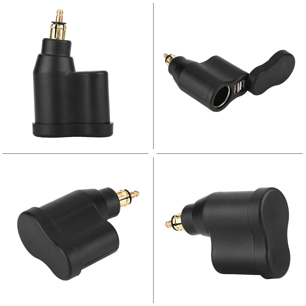Motorcycle Dual USB Charger Multifunctional Waterproof Cigarette Lighter Socket 12-24V Power Adapter for Moto E-Bike 5V/3.3A
