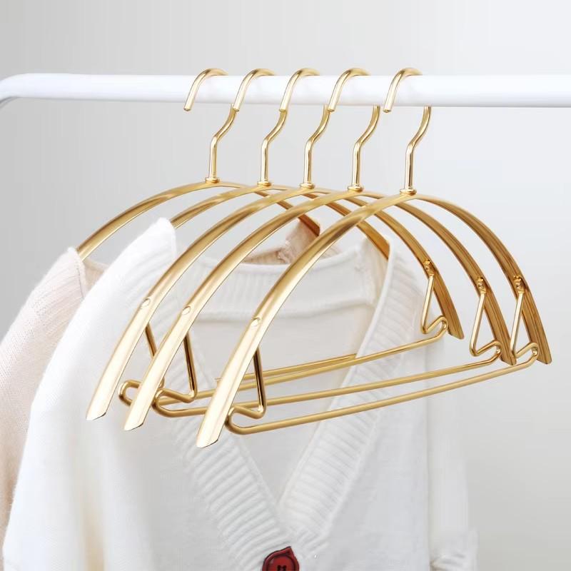 

Clothes Hanger 5pcs/set Anti Slip Traceless Aluminum Alloy Clothing Drying Rack Wardrobe Storage Hanging Rack Coat Pants Hangers 1.5cm Width