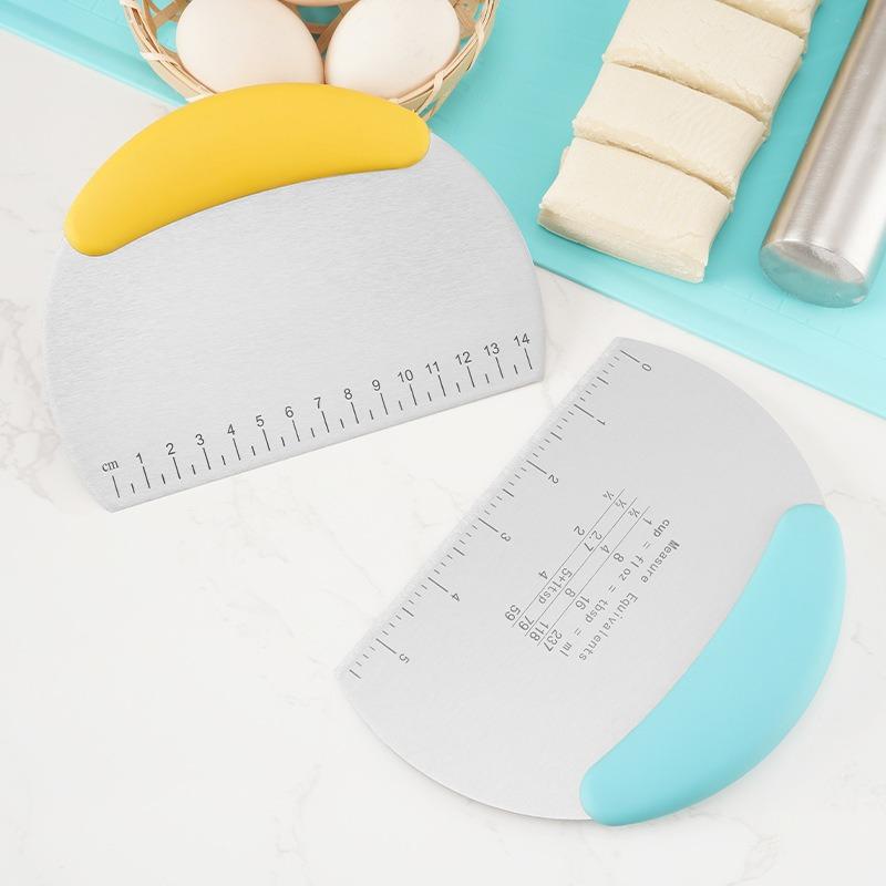 Cutting Blade Stainless Steel with Scale Flour Scraper Cream Scraper Pancake Baking Tool Household Items
