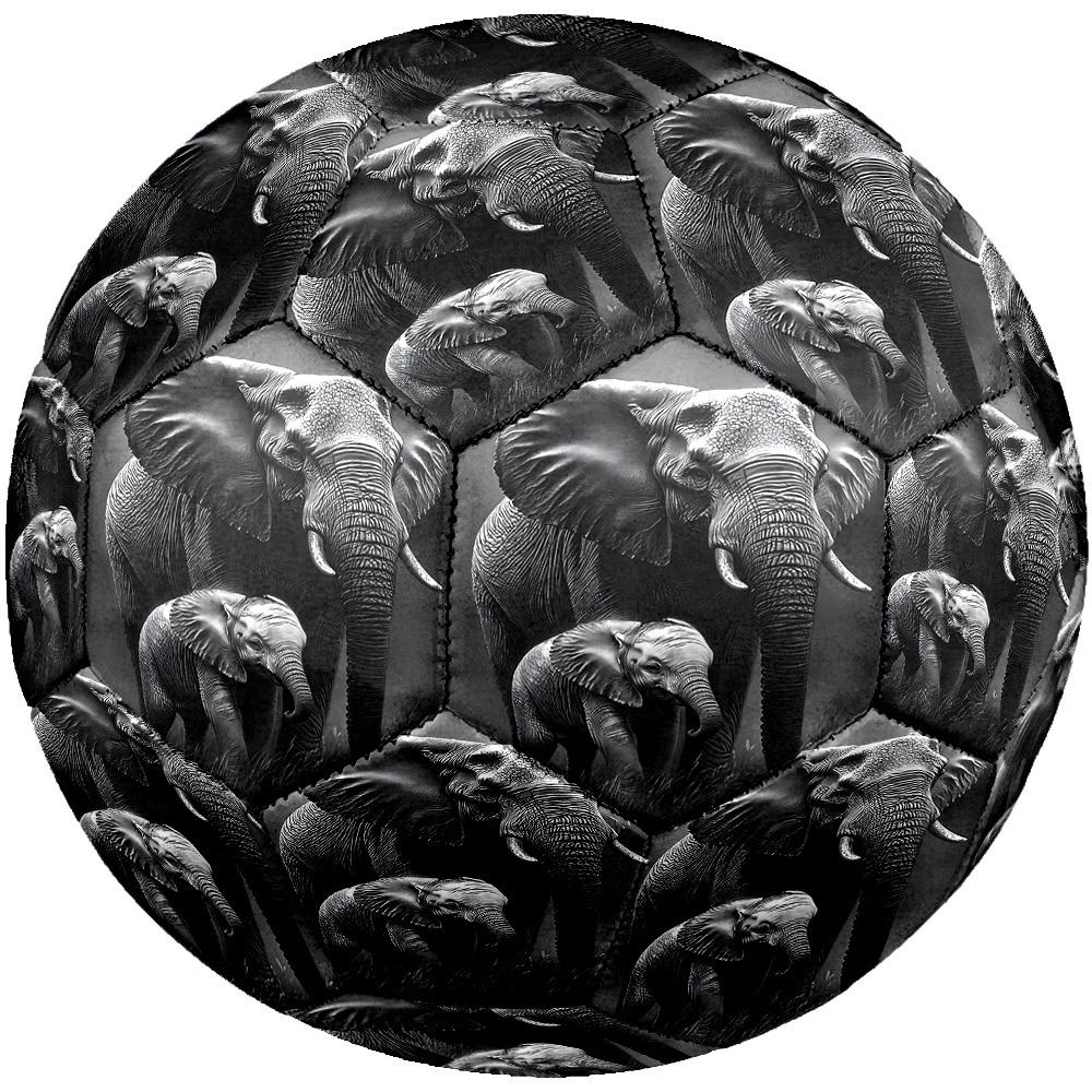 1pc Elephant Family Bond Size 5 Soccer Ball Professional Match Training Football Indoor &Outdoor Sports Ball Lightweight Durable c6534