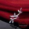 New Design 925 Sterling Silver Unique Leaf Rings for Women Jewelry Beautiful Finger Adjustable Open Ring for Party Birthday Gift