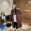 Korean Version of Hooded Thickened Down Cotton Jacket Women's Loose Mid-length Bread Jacket Winter New Fashion Over-the-knee Jacket