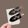 2 Stück Flash Diamant Stern Nahtlose Seiten Haarspangen Retro Mode Pony Haarspange Haarschmuck für Frauen Make-up Styling