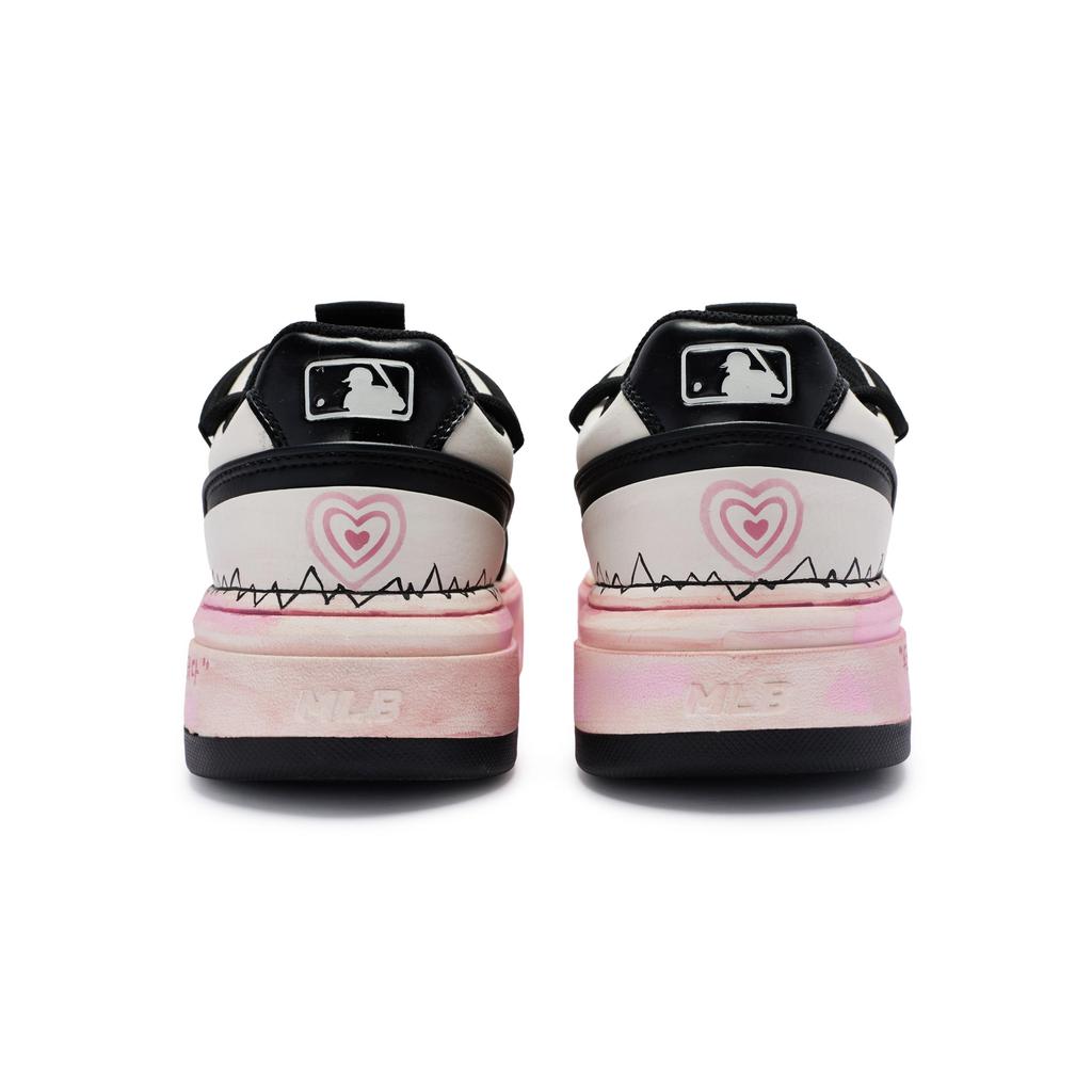 MLB Chunky Liner 811 Manufacturing Slip Resistant Abrasion Resistant Low top Skateboard Shoes Unisex Pink White 3ASXCA12N-50WHS(Team80-)