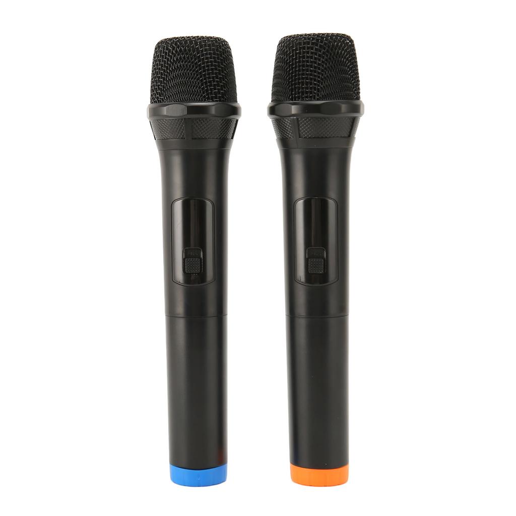 2pcs Wireless Microphone USB Dynamic Cordless Microphone Portable Handheld Microphone for Karaoke Si