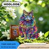 Hooloog Persian Maine Coon Curly Hair Wooden Jigsaw Puzzle & Decorative Painting Toy Gift Set