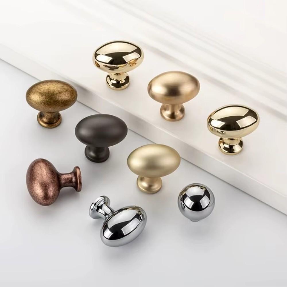 Single Hole Cabinet Handles Oval Door Knobs Vintage Drawer Pulls  Furniture Doors