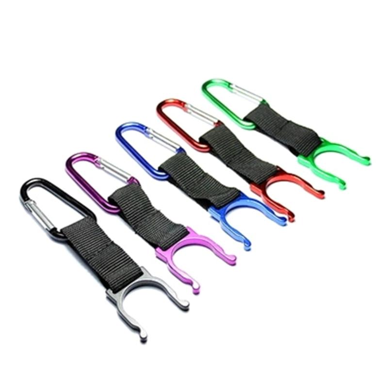 Aluminum Water Bottle Hook Outdoor Carabiner Water Bottle Clip Bottle Carrying Clip Bottles Holder Hook for Travelings