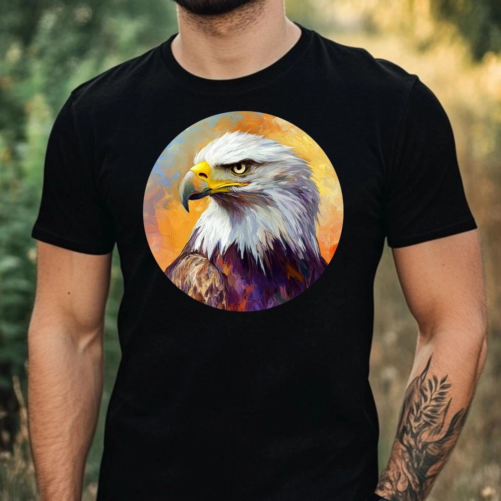 T-Shirt Herren Adler Portrait Motiv Baumwolle Größe XS bis 5XL XL