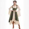 Retro Mittelalter Glockenärmel Bühnenkleid für Halloween