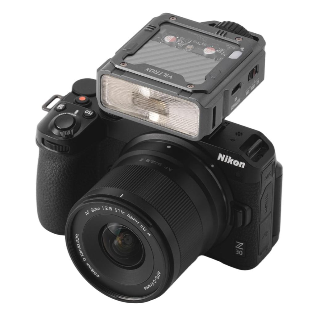 VILTROX Spark Z3 Camera Compact TTL Mini GN16 1800mAh Flash with Compatible with Nikon Flash, On-Camera Flash, 7-Level Dimming, Diffuser, (Gunmetal