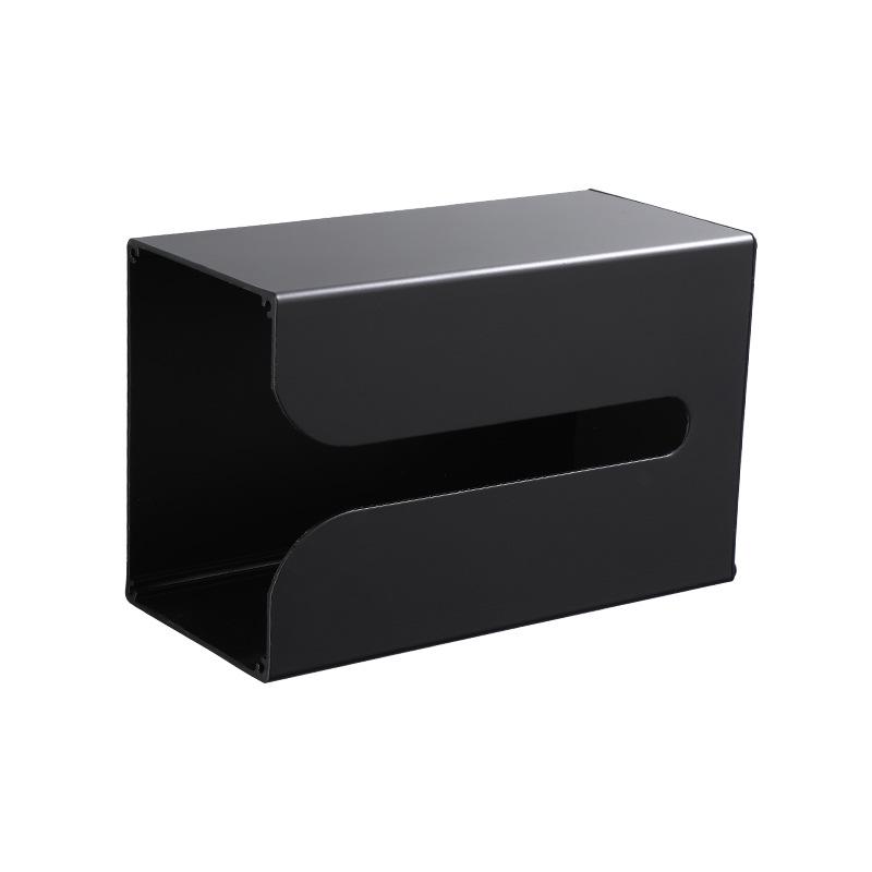 Universal Black Wall-Mounted Kitchen & Bathroom Paper Towel Dispenser Stand