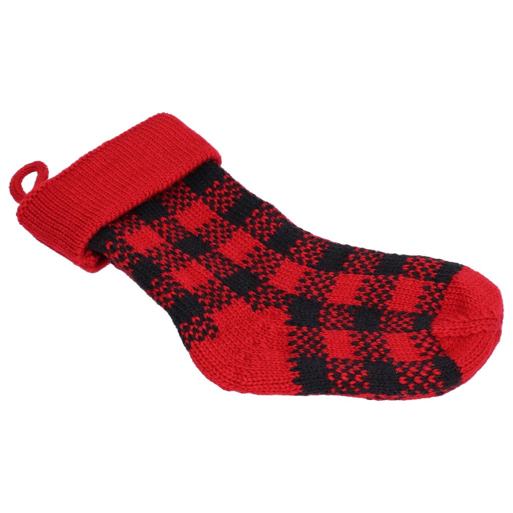 Mini Knitting Christmas Stocking Acrylic Fiber Xmas Tree Hanging Pendant Ornament Home Party