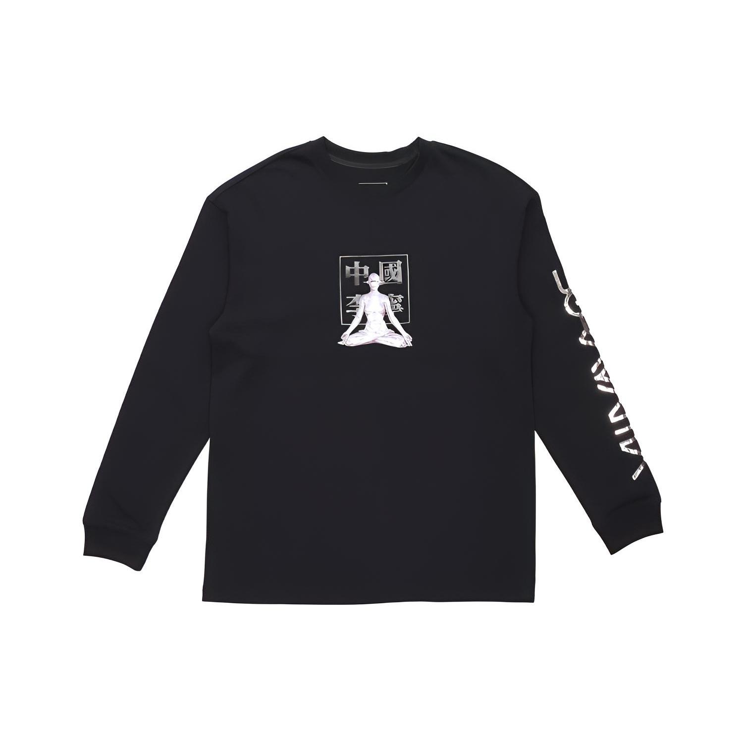 Li-Ning x Hajime Sorayama Graphic Long Sleeve T-shirt Black Men s AHSQ959-1 L
