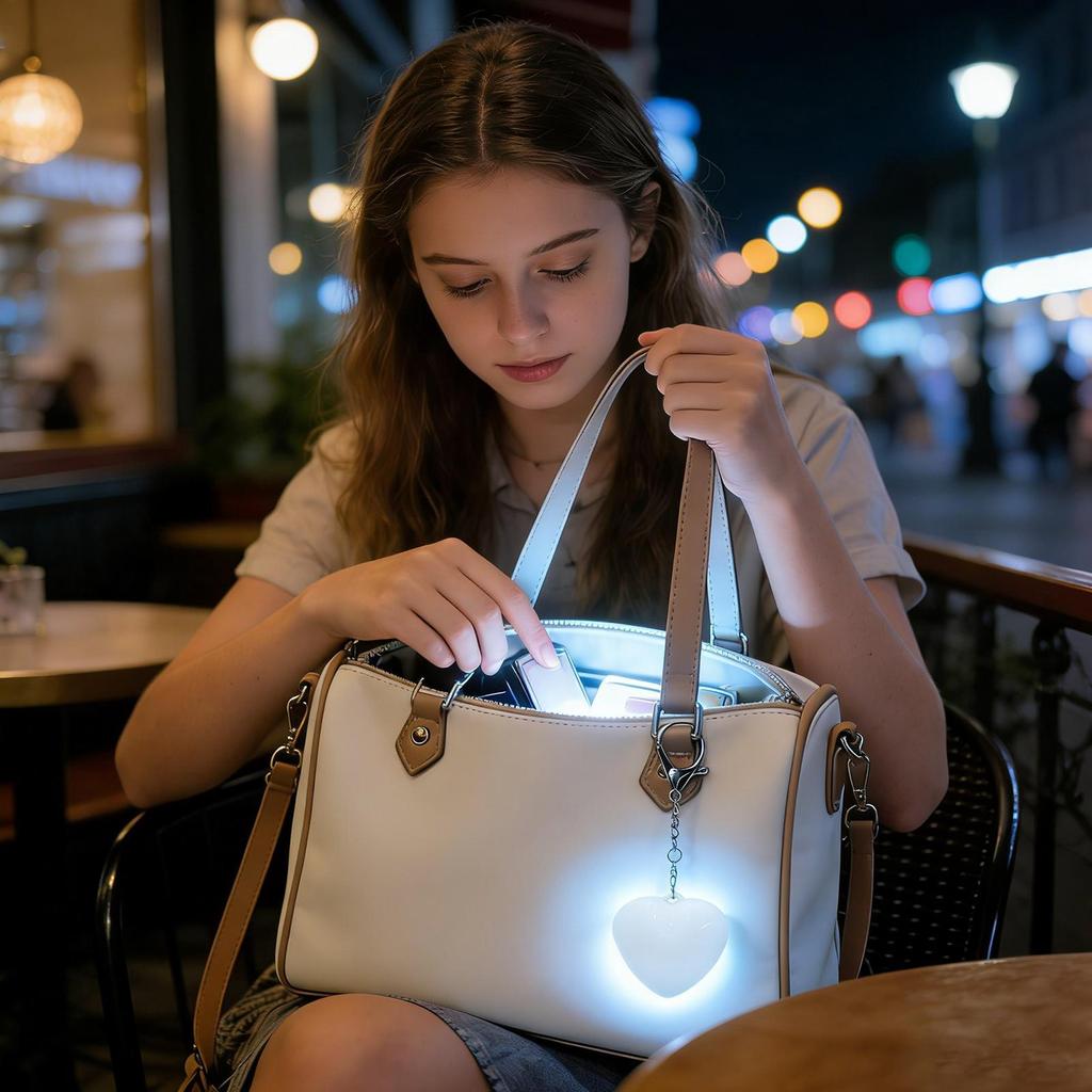 Touch Sensing Purse Light Rechargeable Mini LED  Portable Nightlight for Finding Keys In Dark Bag, Backpack Travel Outdoor