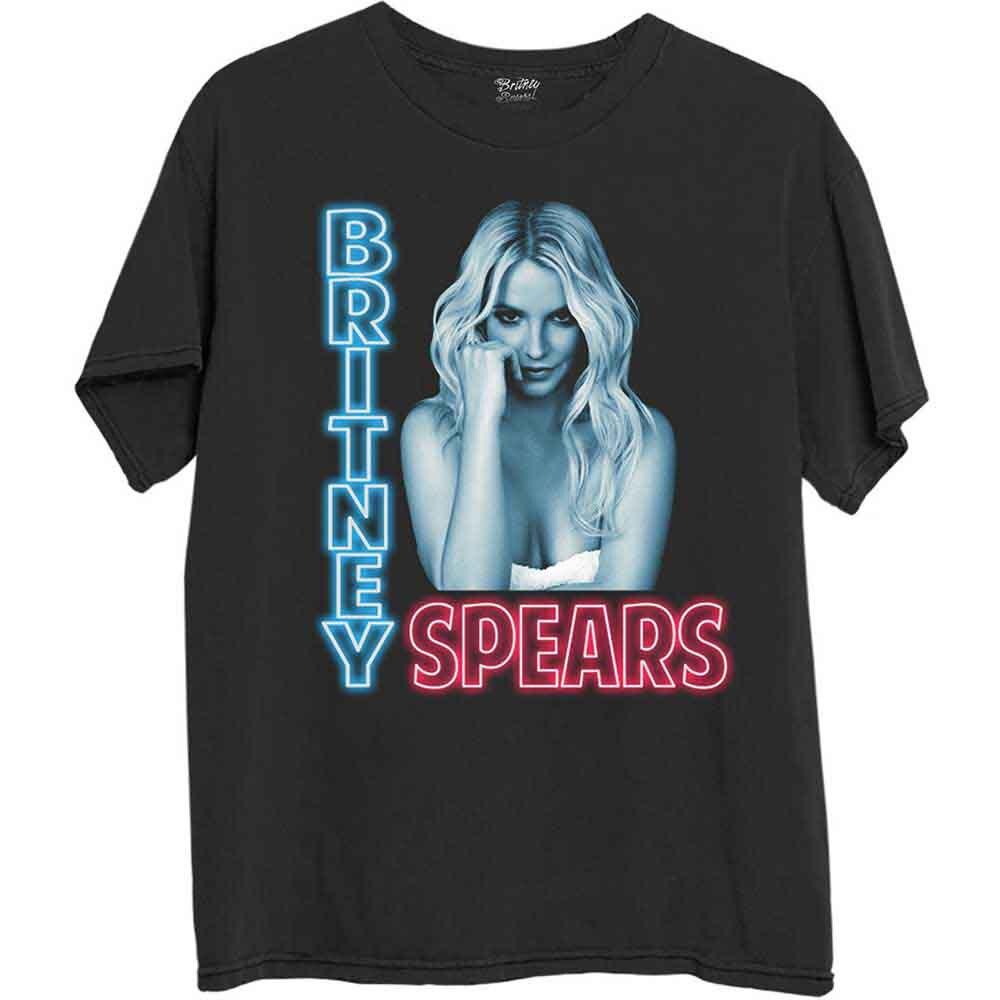 Britney Spears Neon Light T-Shirt Black New Unisex T-Shirt L