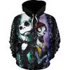 Halloween Jack Sally 3D Print Hoodie Unisex Christmas Casual Sweatshirt