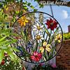 Acrylic Mixed Wildflower Meadow Suncatcher Stained Glass Effect Window Hanging Ornament Floral Themed Gift for Home