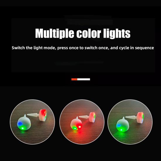 1 Pair Bicycle Handlebar End Light Universal MTB Mountain Road Bike Grip Handle End Mount Night Riding Warning Decorative Press Colorful Lamp