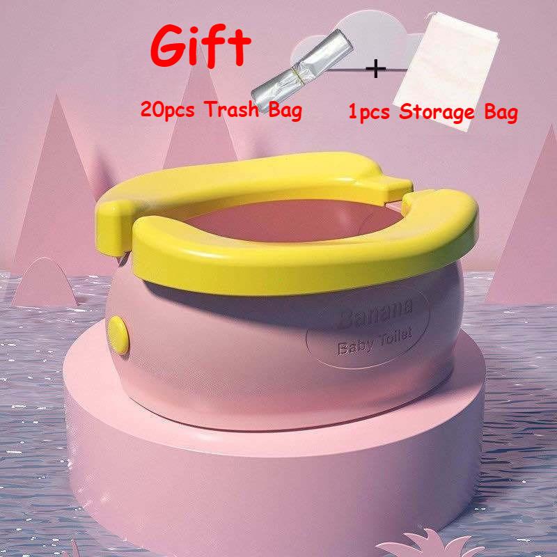 Children's Foldable Potty Training Seat Easy To Clean Toilet Seat Boys and Girl Birthday Gift Portable Travel Baby Potty Camping