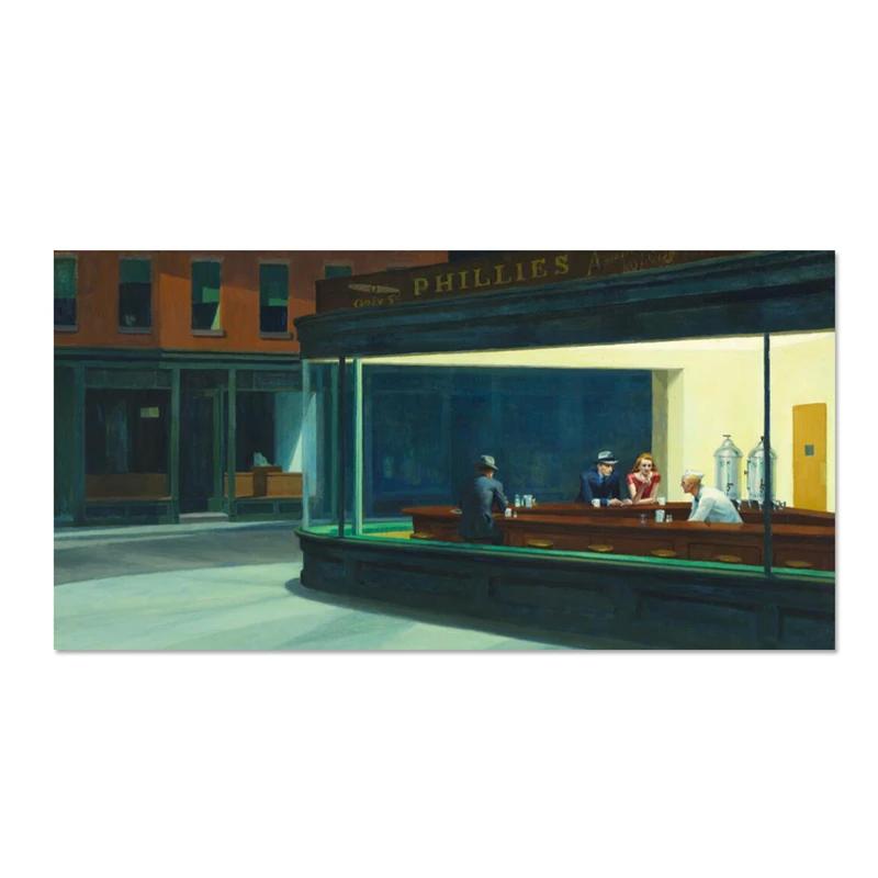 

Wall Art Paintings Wall Canvas Art Posters and Prints Wall Art Nighthawks by Edward Hopper Pictures for Living Room Home Decor 20x40cm