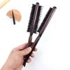 Three Rows of Boar Bristle Hair Combs for Bride's Studio Model Hair Hairdressing Fluffy Fine Handle Barber Combs High Quality
