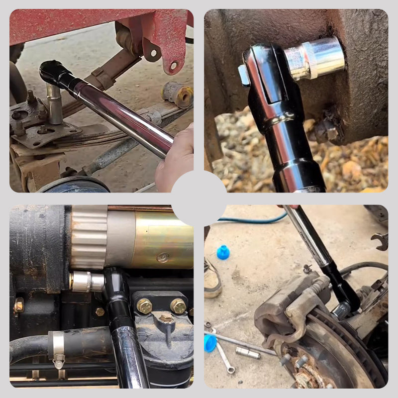 Dual-Mode Extendable Ratchet Wrench 50Nm Electric/100Nm Manual Torque 3/8" Drive Ratchet For Automotive Repair Daily Maintenance