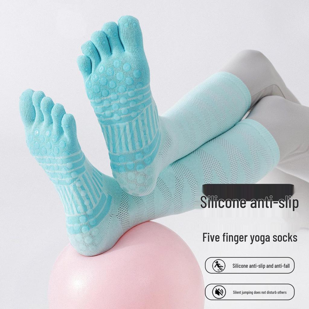 Non-Slip Five-Toe Pilates & Yoga Socks with Massage Sole