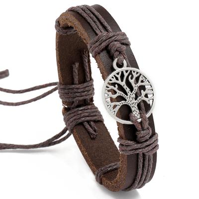 Jewelry Personality Woven Tree of Life Leather Bracelet Retro Jewelry Creative Drawstring Bracelet