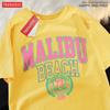 Malibu Beach Simple Letter Printing Print Men Women Top Fashion T Shirt Cotton Loose T-Shirt Casual O-Neck Clothes Oversize Top