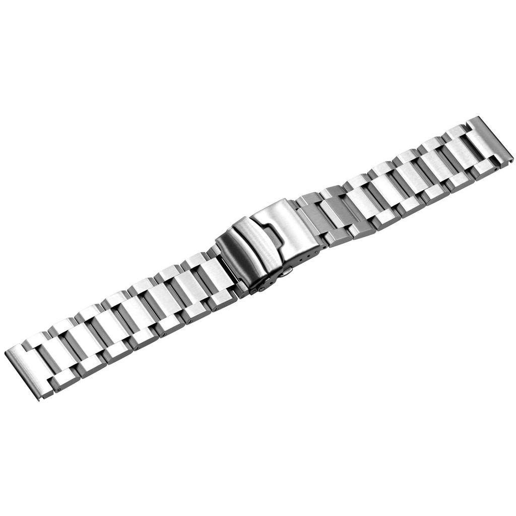 22mm Classic Stainless Steel Watch Blue Brushed Metal Watch Replacement Watch Strap for Women and Double Clasp [Juntan] Screw-Down Strap, Strap, Men,