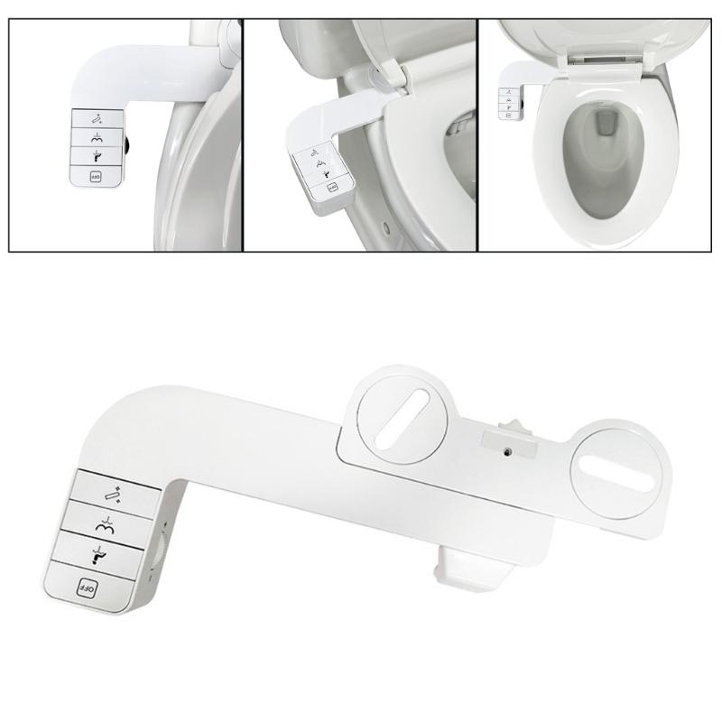 Thin Without Electric Bidet Attachment with Cleaning Double Nozzle and Side Arm Control for Personalize Hygienes