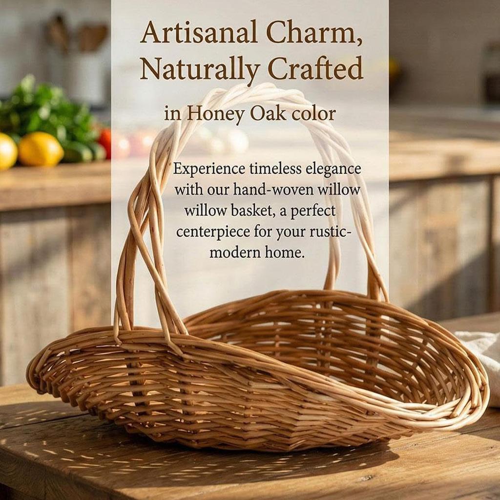 Harvest Baskets Decorative Portable Large Capacity With Handle Garden Vegetable Basket For Beach Picnic Orchard Farmers Market