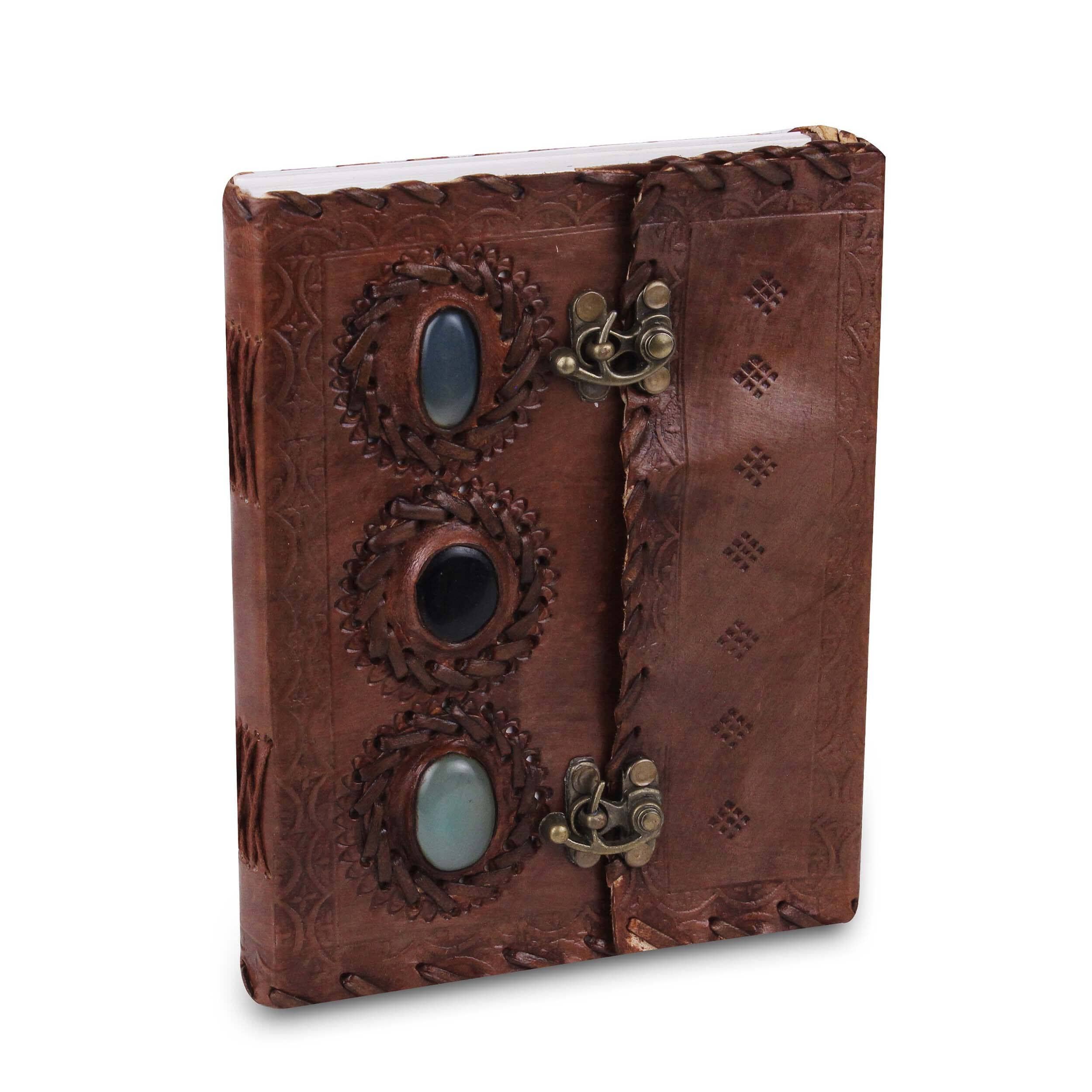 MaheTri Vintage Oldowan Handmade Leather Journal 7 H x 5 W Inches коричневый