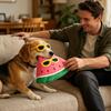 Summer Fruit Squeaky Dog Toys, Cute Plush Watermelon & Pineapple Chew Toys with Crinkle Paper, Interactive Dog Toys for Boredom Relief & Teething