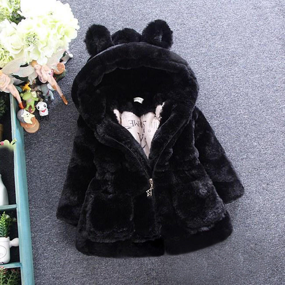 Baby Infant Girls Autumn Winter Hooded Coat Cloak Jacket Thick Warm Clothes